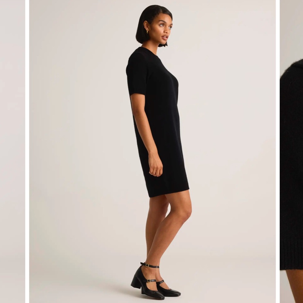 Quince NWT Mongolian Cashmere black dress